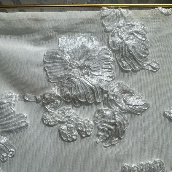 Princess Polly Strapless White Floral Appliqué Mini Bridal Dress 2 - Picture 4 of 9